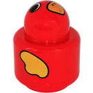 LEGO Rouge Primo Rond Rattle 1 x 1 Brique avec Oiseau Face et Ailes (31005 / 75592)