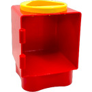 LEGO rouge Primo Shape Sorter Chamber avec Jaune Triangulaire Portal