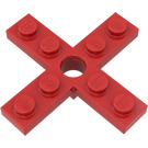 LEGO Rood Propeller 4 Lemmet 5 Diameter met Rotor Houder (3461)