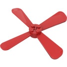 LEGO Red Propellor 4 Blade 13 Diameter with Studs and Cross