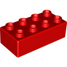 LEGO Rosso Quatro Mattoncino 2 x 4 (48201)