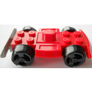 LEGO rot Racers Chassis mit Schwarz Räder (76544)