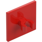 LEGO Rojo Roadsign Clip-en 2 x 2 Cuadrado con clip abierto "O" (15210 / 65673)