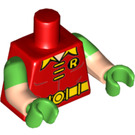 LEGO Rojo Robin - Laughing Minifigura Torso (973 / 16360)