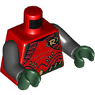 LEGO Rood Robin met Donkergroen Poten Minifiguur Torso (973 / 76382)