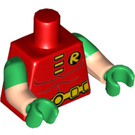 LEGO Rood Robin met Groen Poten en Zwart Masker Minifiguur Torso (973 / 16360)