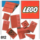 LEGO rouge Roof Bricks 812-2