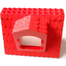 LEGO Rood Roof Sectie 6 x 12 x 7 met Venster