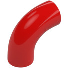 LEGO Red Round Brick Elbow 90 Degree Bend (25214)