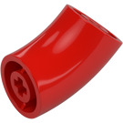 LEGO Rojo Circular Ladrillo con Elbow (Más corto) (1986 / 65473)