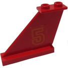 LEGO Red Rudder 1 x 3 x 4 with '5' (Left) Sticker (2340)