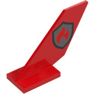 LEGO Rood Roer 2 x 4 x 6 met Brand Kenteken logo (6239 / 93574)