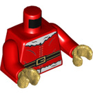 LEGO rot Santa C-3PO Minifig Torso mit rot Arme und Pearl Gold Hände (973 / 76382)