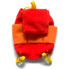 LEGO Red Scala Backpack with Orange Pockets and Yellow Straps