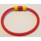 LEGO Red Scala Necklace Human with Yellow Beads