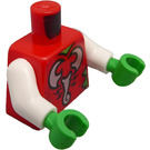 LEGO Red Scorpion Luchadora Minifig Torso (973 / 76382)