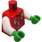 LEGO Rood Scorpion Luchadora Minifig Torso (973 / 76382)