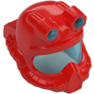 LEGO Red Scuba Diver Helmet with Transparent Light Blue Visor (67298)