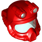 LEGO Rood Scuba Diver Helm met Transparant Light Blauw Vizier (67298)