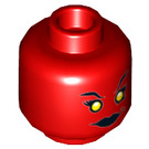 LEGO rot She-Hulk, rot Minifigure Kopf (Einbau-Vollbolzen) (3626 / 29938)