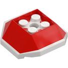 LEGO Rood Shell met Wit Onderkant (67013)