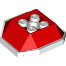 LEGO rot Shell mit Weiß Unterseite (67013)
