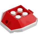 LEGO Red Shell with White Bottom with Hole (73715)