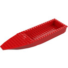 LEGO Red Ship Hull 8 x 28 x 3 with Dark Stone Gray Top (92709 / 92710)