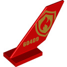 LEGO Red Shuttle Tail 2 x 6 x 4 with Fire Logo and '60409' (6239 / 69105)