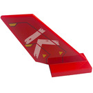LEGO Red Shuttle Tail 2 x 6 x 4 with Triangles, Letter 'K' Sticker (6239)