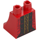 LEGO Rood Rok met Robe met Zwart en Donkeroranje (36036)