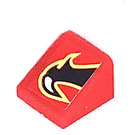 LEGO Red Slope 1 x 1 (31°) with black claw pattern for right side Sticker (50746)