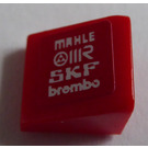 LEGO Red Slope 1 x 1 (31°) with 'MAHLE', 'OMR', 'SKF' and 'brembo' Right Sticker (50746)