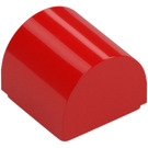 LEGO Rojo Con pendiente 1 x 1 Curvo (49307)