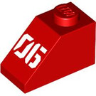 LEGO rouge Pente 1 x 2 (45°) avec '06' (3040 / 105753)