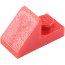 LEGO Red Slope 1 x 2 (45°) with Plate (15672 / 92946)