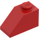 LEGO Rood Helling 1 x 2 (45°) zonder Center Stud