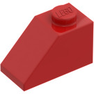 LEGO Rood Helling 1 x 2 (45°) zonder centrale nop