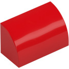 LEGO Rood Helling 1 x 2 Gebogen (37352 / 98030)