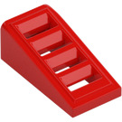 LEGO Red Slope 1 x 2 x 0.7 (18°) with Grille (61409)