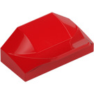 LEGO Rosso Pendenza 1 x 2 x 0.7 Curvo con Fin (47458 / 81300)