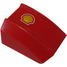 LEGO rot Steigung 1 x 2 x 2 Gebogen mit Shell Logo (Model Recht) Aufkleber (30602 / 47904)