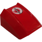 LEGO Red Slope 1 x 2 x 2 Curved with "Vodafone" (Right) Sticker (30602)