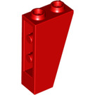 LEGO Rood Helling 1 x 2 x 3 (75°) Omgekeerd (2449)