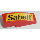 LEGO Red Slope 1 x 3 Curved with 'Sabelt' Sticker (50950)