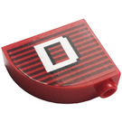 LEGO Red Slope 1 x 3 x 2 Curved with Letter 'D' Sticker (33243)