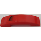 LEGO Red Slope 1 x 4 Curved Double with Left Side Sticker (93273)