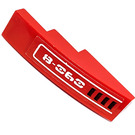 LEGO Red Slope 1 x 4 Curved with '8-060' and Vents (Left) Sticker (11153 / 61678)