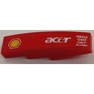LEGO Red Slope 1 x 4 Curved with Shell Logo, 'acer', 'MAHLE', 'OMR', 'SKF' and 'brembo' (Model Left) Sticker (11153)