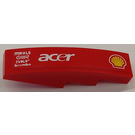 LEGO Red Slope 1 x 4 Curved with Shell Logo, 'acer', 'MAHLE', 'OMR', 'SKF' and 'brembo' (Model Right) Sticker (11153)